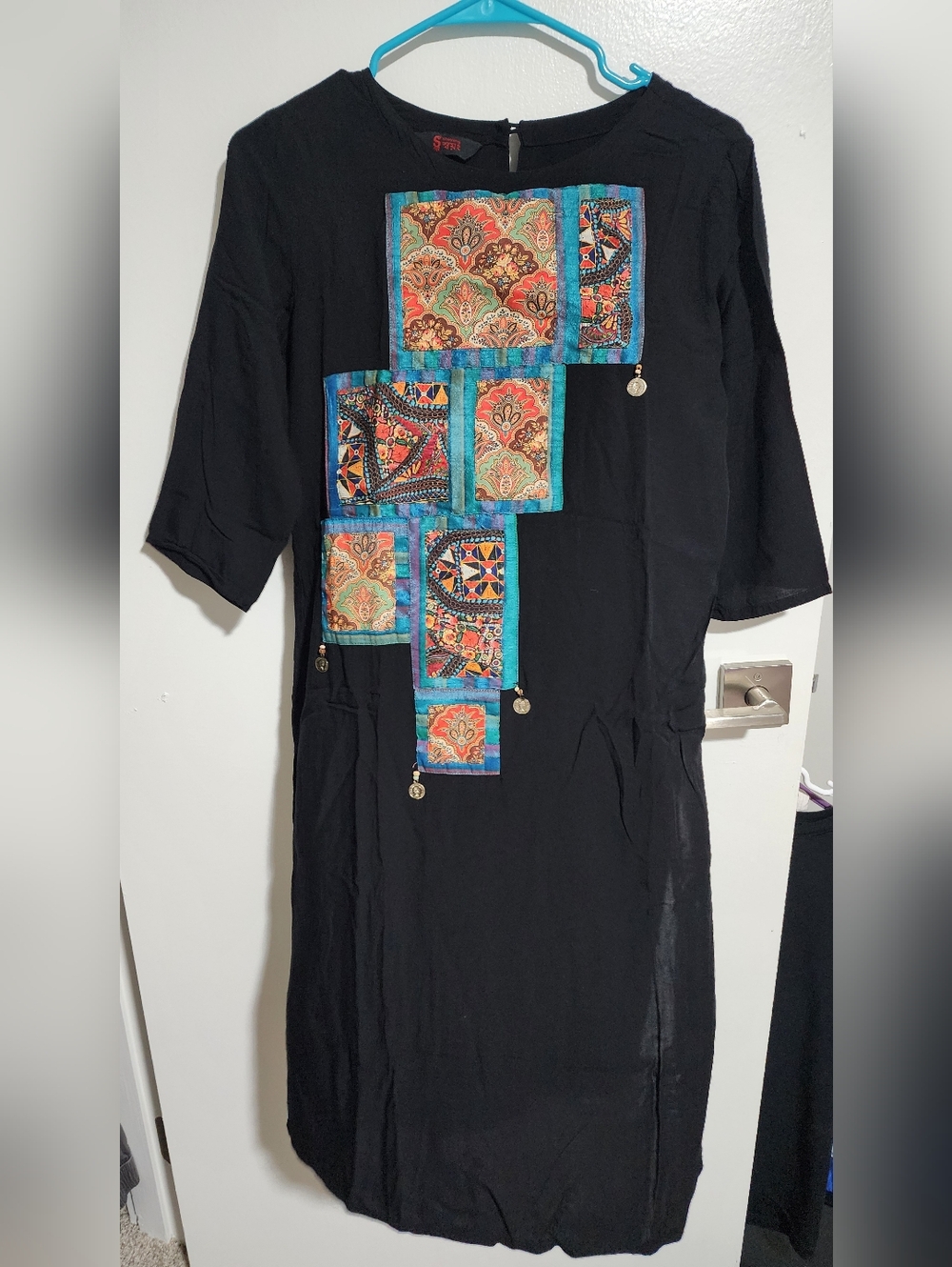 Cotton Patchwork Stylish Handmade Women's Long Kurti Size:bust 37 Medium Size